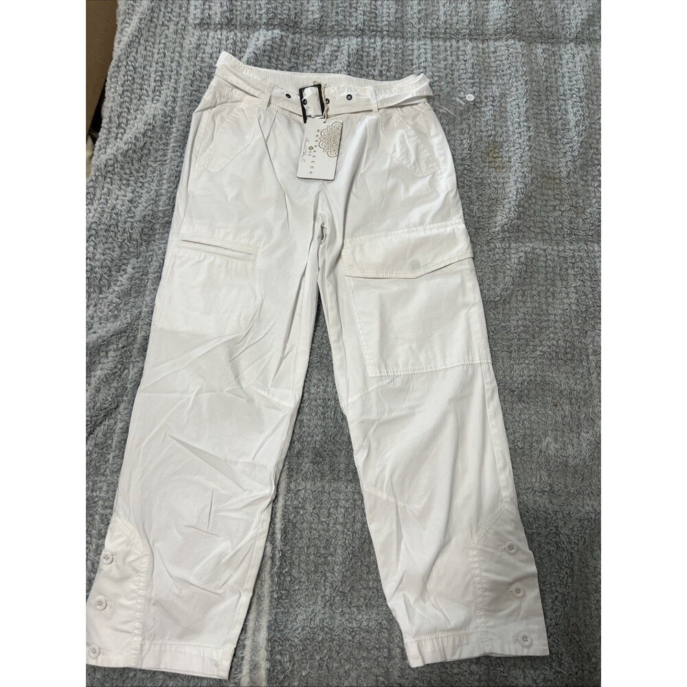 Marrakech Cropped Pants White NWT Boho Cottage Core Sz 25 Xs